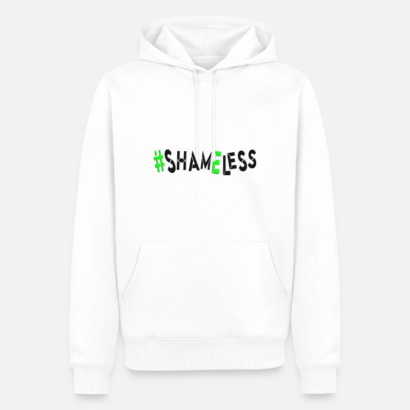 #shameless flagrant et sans vergogne - Sweat à capuche Premium bio Homme - blanc