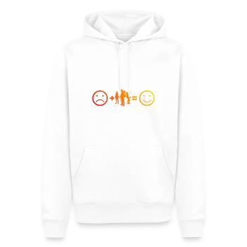 Escalade Hommes Bloc Femmes - Sweat à capuche Premium bio Homme - blanc - Devant - Nico (187cm)