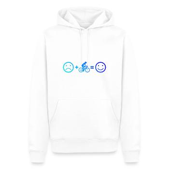Femmes Cyclisme VTT Vélo Cyclisme - Sweat à capuche Premium bio Homme - blanc - Devant - Nico (187cm)
