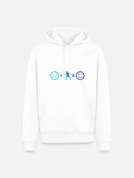 Herren Federball Badminton Badmintonspieler - Männer Premium Bio Hoodie - Weiß