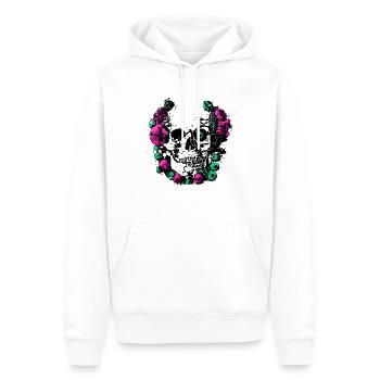 illustration skull made - Men’s Premium Organic Hoodie - white - Front - Nico (187cm)