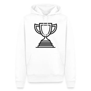 trophée - Sweat à capuche Premium bio Homme - blanc - Devant - Nico (187cm)