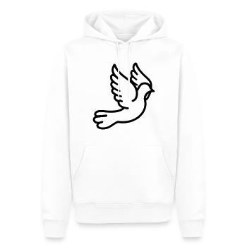 Taube - Männer Premium Bio Hoodie - Weiß - Vorne - Nico (187cm)