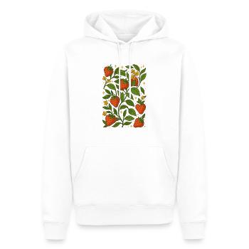 Erdbeerliebe Sommer - Männer Premium Bio Hoodie - Weiß - Vorne - Nico (187cm)