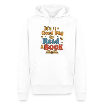 Guter Tag zum Lesen - Männer Premium Bio Hoodie - Weiß - Vorne - Nico (187cm)