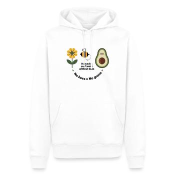 Bienen retten – Avocados lieben - Männer Premium Bio Hoodie - Weiß - Vorne - Nico (187cm)
