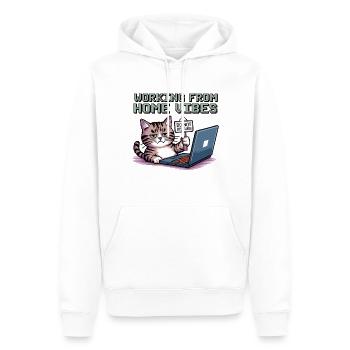 Home office with style and cat - Men’s Premium Organic Hoodie - white - Front - Nico (187cm)