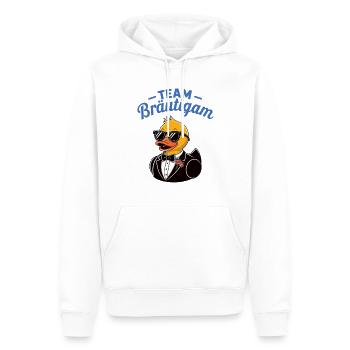team Braeutigam - Männer Premium Bio Hoodie - Weiß - Vorne - Nico (187cm)
