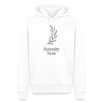 Serenity Now Spruch Zitat Zweig Ruhe - Männer Premium Bio Hoodie - Weiß - Vorne - Nico (187cm)