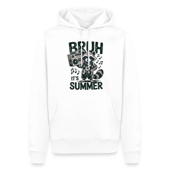 Cooler Waschbär mit Boombox - Männer Premium Bio Hoodie - Weiß - Vorne - Nico (187cm)