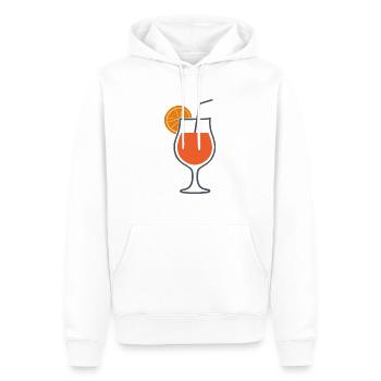 Illustration de cocktail d’été - Sweat à capuche Premium bio Homme - blanc - Devant - Nico (187cm)