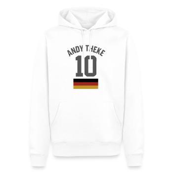 Andy Theke 10 – Malle Trikot Funshirt - Männer Premium Bio Hoodie - Weiß - Vorne - Nico (187cm)
