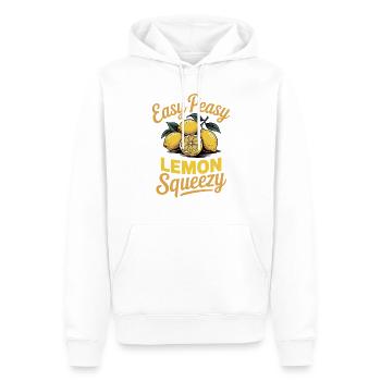Easy Peasy Lemon Squeezy – Frisches Sommer-Motto - Männer Premium Bio Hoodie - Weiß - Vorne - Nico (187cm)