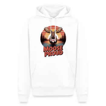 Stolz wie ein Elch - Kanada - Männer Premium Bio Hoodie - Weiß - Vorne - Nico (187cm)