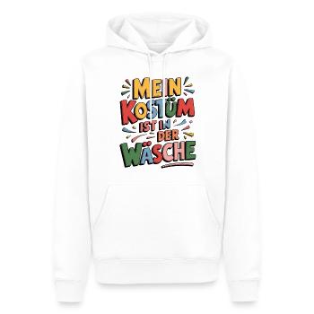 Costume d’urgence - Mon costume est au lavage - Sweat à capuche Premium bio Homme - blanc - Devant - Nico (187cm)
