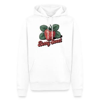 Berry Sweet – Chemise Sweet Strawberry - Sweat à capuche Premium bio Homme - blanc - Devant - Nico (187cm)