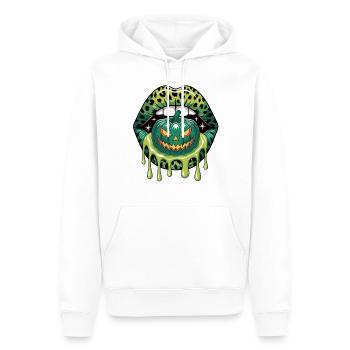 Leopard Lips & Pumpkin – Halloween - Men’s Premium Organic Hoodie - white - Front - Nico (187cm)