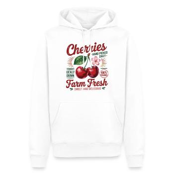 Chemise Farm Fresh Cherries - Sweat à capuche Premium bio Homme - blanc - Devant - Nico (187cm)