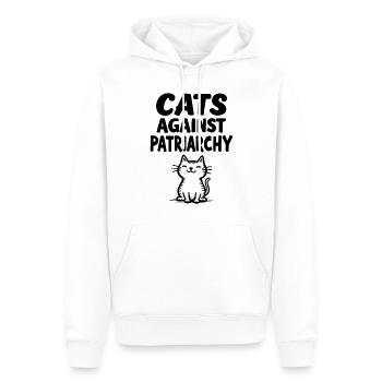 Déclaration de Cats Against Patriarchy - Sweat à capuche Premium bio Homme - blanc - Devant - Nico (187cm)
