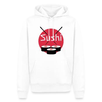 Sushi - Men’s Premium Organic Hoodie - white - Front - Nico (187cm)