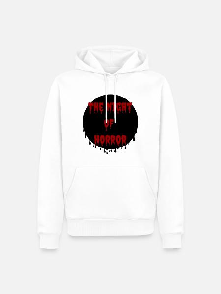 Die Nacht des Grauens - Männer Premium Bio Hoodie - Weiß