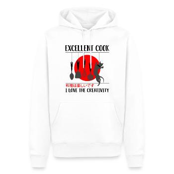 kreativer Koch kocht Gourmet Hobbykoch Chefkoch - Männer Premium Bio Hoodie - Weiß - Vorne - Nico (187cm)
