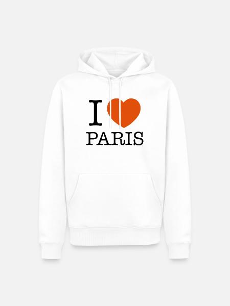 I Love Paris 2 - Men’s Premium Organic Hoodie - white