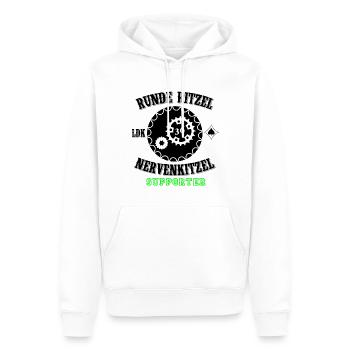 supprterRR36 - Männer Premium Bio Hoodie - Weiß - Vorne - Nico (187cm)