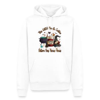 Diese Hexe braucht Kaffee, Halloween, Halloween Deko - Männer Premium Bio Hoodie - Weiß - Vorne - Nico (187cm)