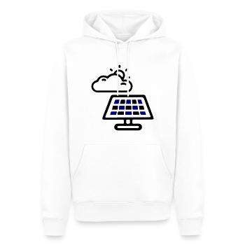 Solar Energie Panele - Männer Premium Bio Hoodie - Weiß - Vorne - Nico (187cm)