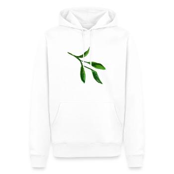 feuille - Sweat à capuche Premium bio Homme - blanc - Devant - Nico (187cm)