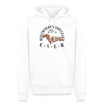 Weltbester Heilerziehungspfleger Pfleger HEP - Männer Premium Bio Hoodie - Weiß - Vorne - Nico (187cm)