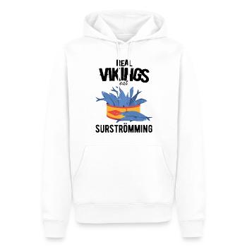 Surströmming Scandinavie Suède Vikings - Sweat à capuche Premium bio Homme - blanc - Devant - Nico (187cm)