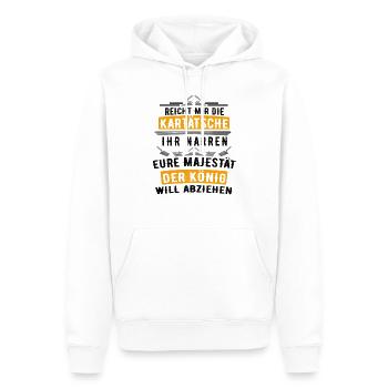 Reicht mir die Der König will Estrichleger Putzer - Männer Premium Bio Hoodie - Weiß - Vorne - Nico (187cm)