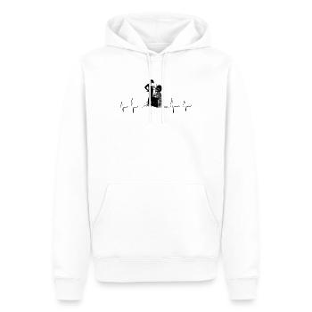 Tourneurs Drechselbank Drechsel - Sweat à capuche Premium bio Homme - blanc - Devant - Nico (187cm)