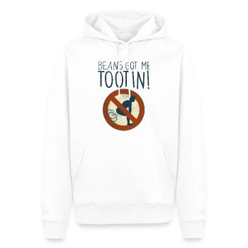 Beans Got Me Tootin Bohnen pupsen Blähungen - Männer Premium Bio Hoodie - Weiß - Vorne - Nico (187cm)