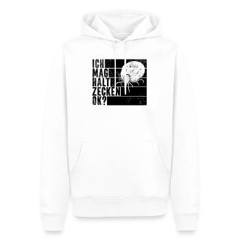 Jardinier Jardinier Forestier Forestier Travailleur forestier Tiques - Sweat à capuche Premium bio Homme - blanc - Devant - Nico (187cm)