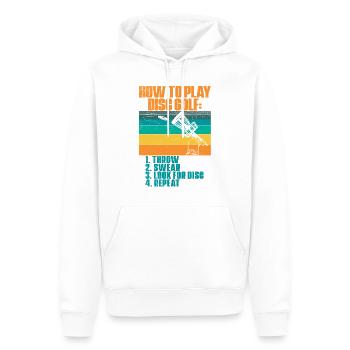 Comment jouer au Disc Golf Frisbee Golf Frolf - Sweat à capuche Premium bio Homme - blanc - Devant - Nico (187cm)