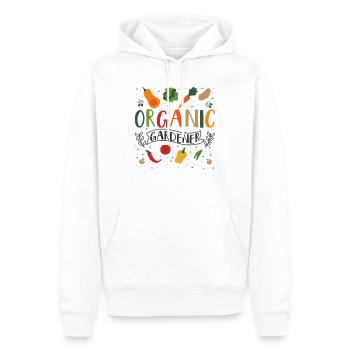 Jardinier Potager Horticulture Biologique Agriculteur - Sweat à capuche Premium bio Homme - blanc - Devant - Nico (187cm)