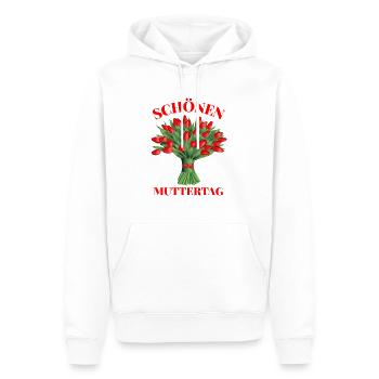 Fête des Mères, Fête des Mères, Fête des Mères, Fête des Mères - Sweat à capuche Premium bio Homme - blanc - Devant - Nico (187cm)