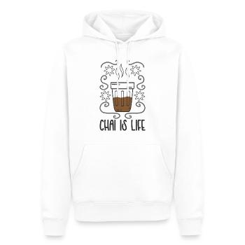 Chai Gewürztee Schwarztee schwarzer Tee Kaffee - Männer Premium Bio Hoodie - Weiß - Vorne - Nico (187cm)