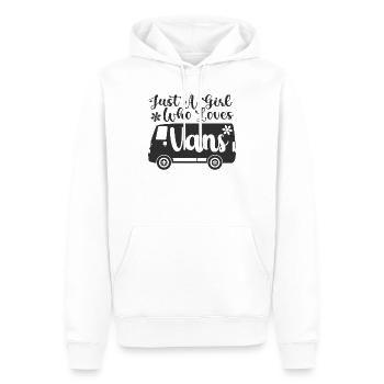 Girl Traveling RV Camper Mobile Home Trip Van Life - Men’s Premium Organic Hoodie - white - Front - Nico (187cm)