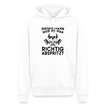 Peintres et peintres Autolacker Proverbes - Sweat à capuche Premium bio Homme - blanc - Devant - Nico (187cm)