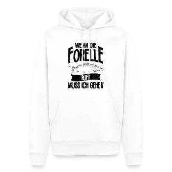 Forellen Angeln Angler Regenbogenforelle - Männer Premium Bio Hoodie - Weiß - Vorne - Nico (187cm)