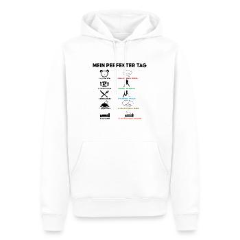 Floorball Floor Hockey Unihockey. - Männer Premium Bio Hoodie - Weiß - Vorne - Nico (187cm)