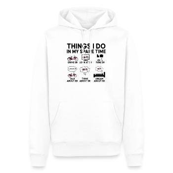 SR Moped Mofa Ostalgie Dinge Die Meiner Freizeit - Männer Premium Bio Hoodie - Weiß - Vorne - Nico (187cm)