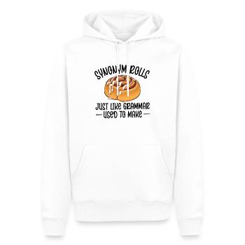 Synonym Rolls Grammar Cinnamon Roll English - Men’s Premium Organic Hoodie - white - Front - Nico (187cm)
