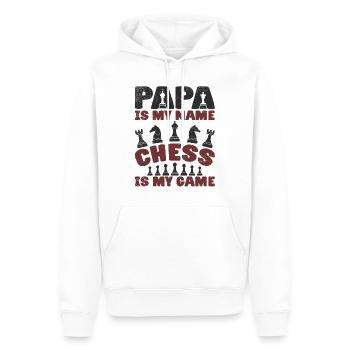 Schachliebhaber Brettspiele Papa Schachspieler - Männer Premium Bio Hoodie - Weiß - Vorne - Nico (187cm)