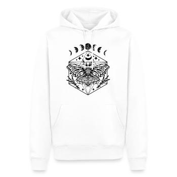 Motte mit Mondphasen Tarot Fantasy Geschenk - Männer Premium Bio Hoodie - Weiß - Vorne - Nico (187cm)