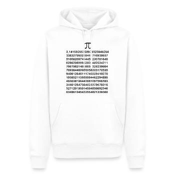 Pi Mathématiques Nerd Math Mathématicien Cadeau - Sweat à capuche Premium bio Homme - blanc - Devant - Nico (187cm)